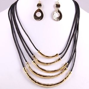 Multistrand Gold Tubed Necklace